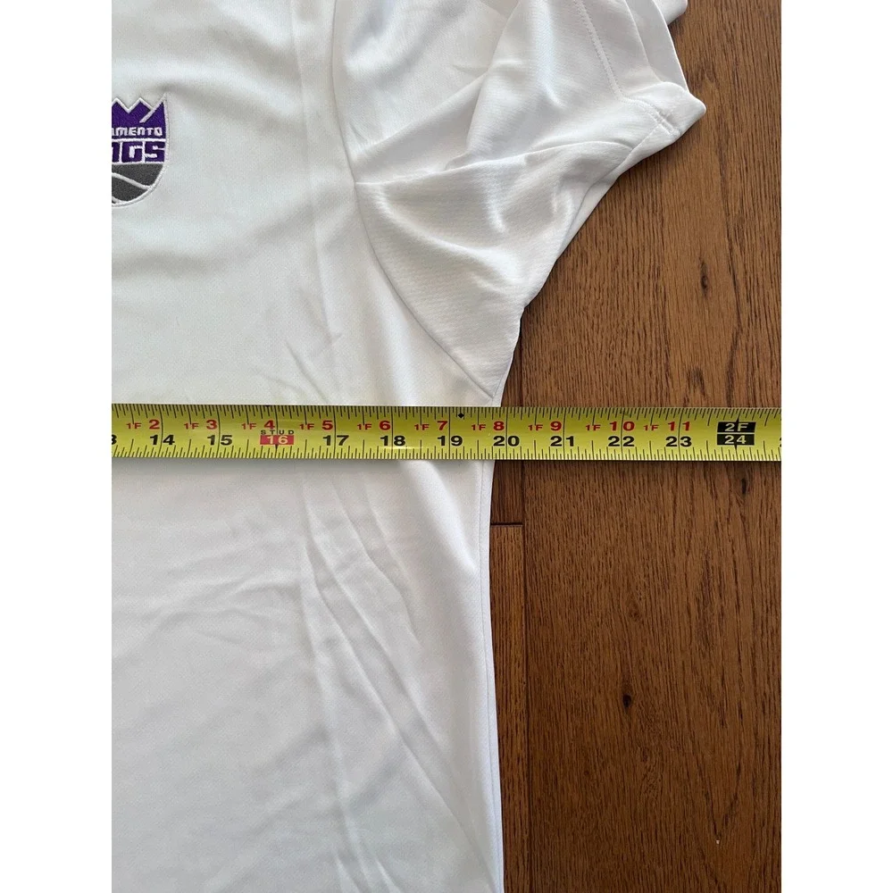 Sacramento Kings NBA Polo Shirt Mens M White Adidas Climacool Embroidered